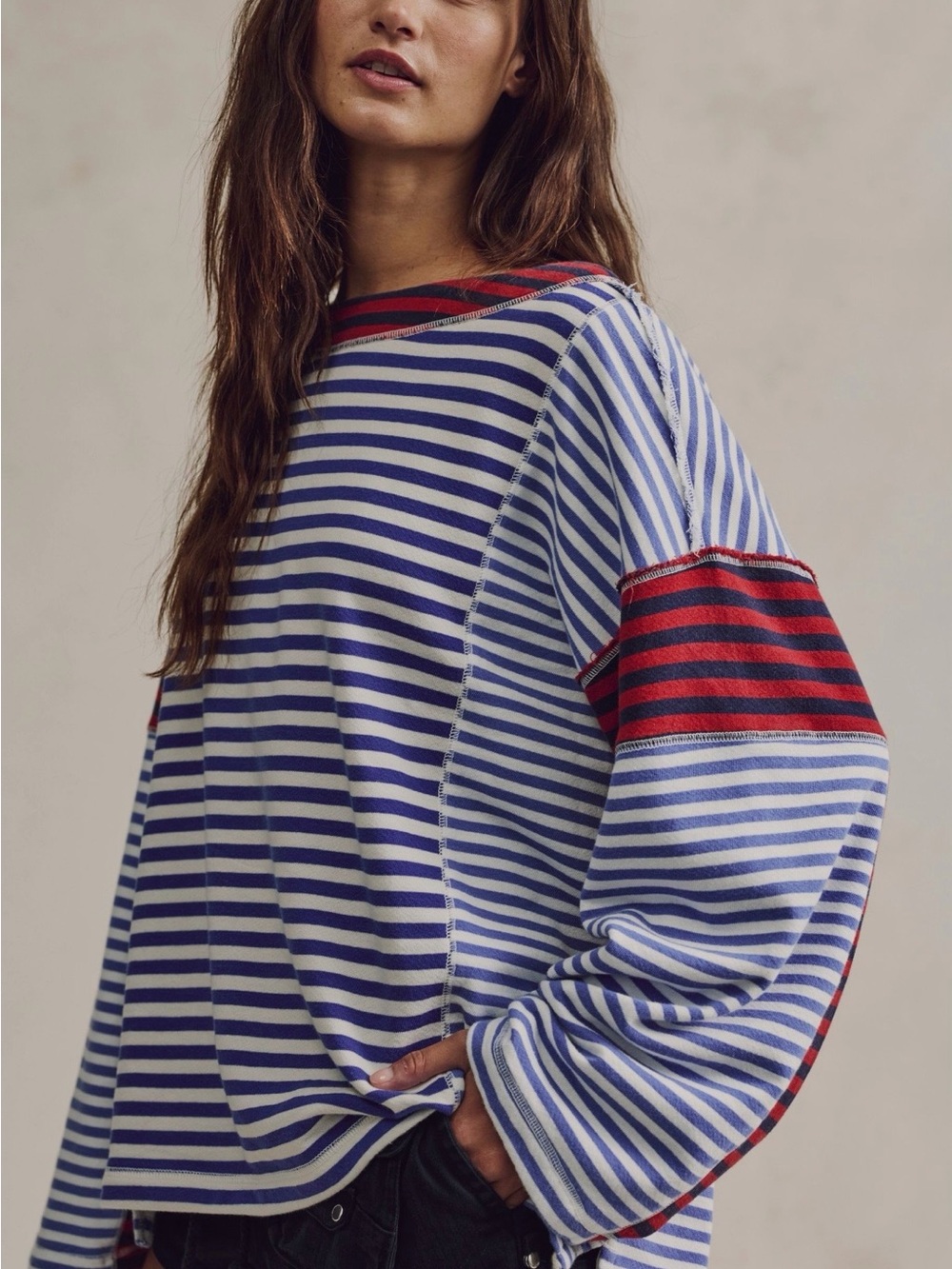 Free People We The Free It Girl Striped Pullover
